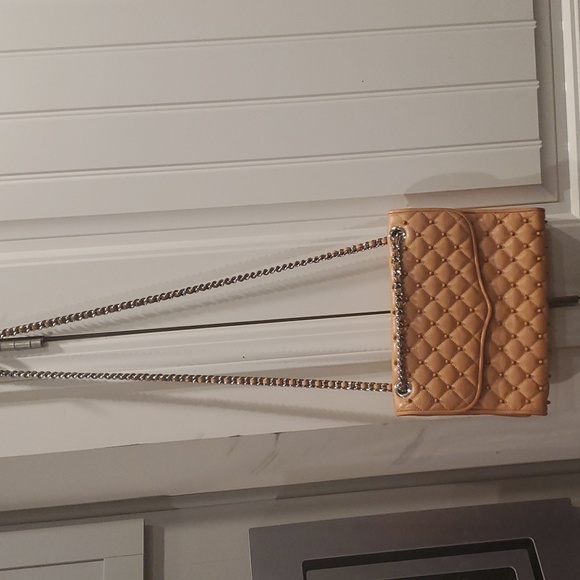 Rebecca Minkoff nude quilted leather spikes medium chain convertible crossbody - Picture 7 of 14